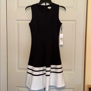 Black & White A-Line Dress | Calvin Klein SZ 2 NWT